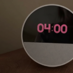Echo Spot smart device showing 4:00 AM to reinforce storyline